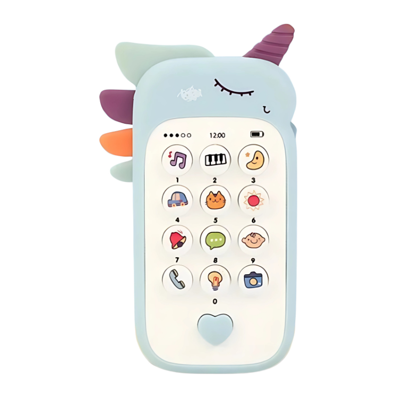 Baby toy phone with silicone teething ears – view 5