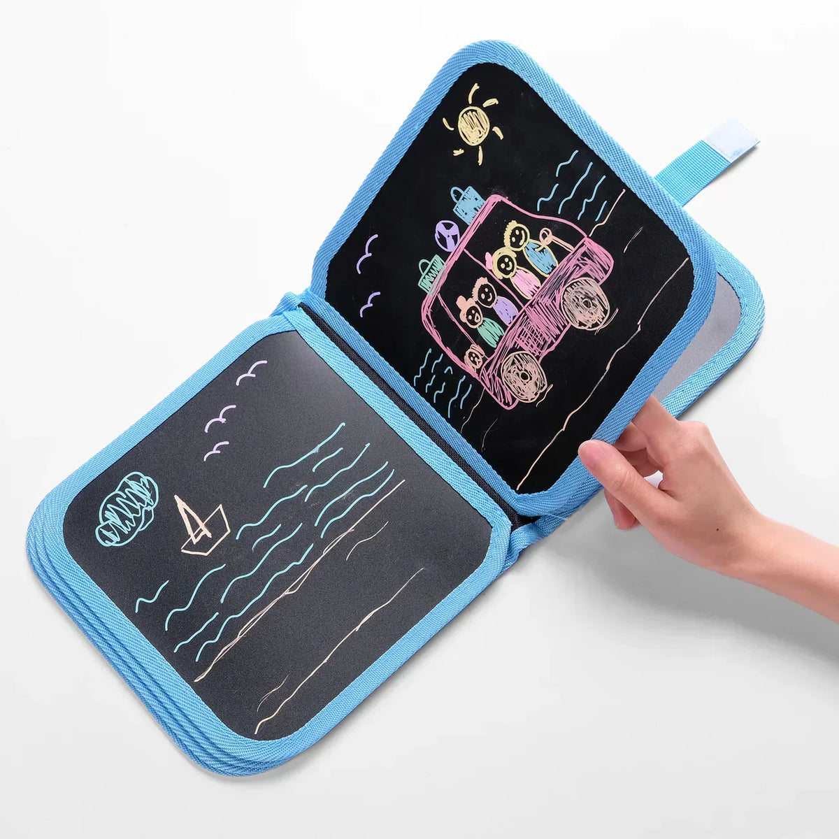 Reusable kids scribble book with markers – view 4