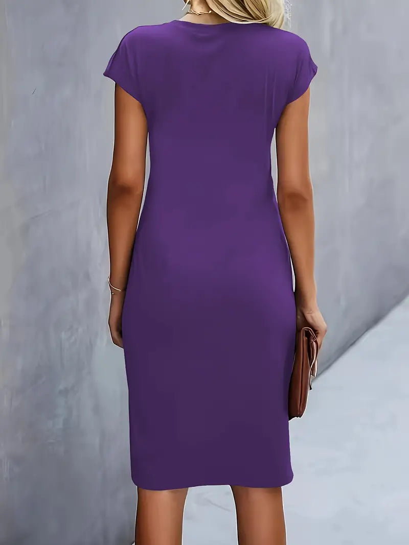 Soft Knit Round Neck Dress