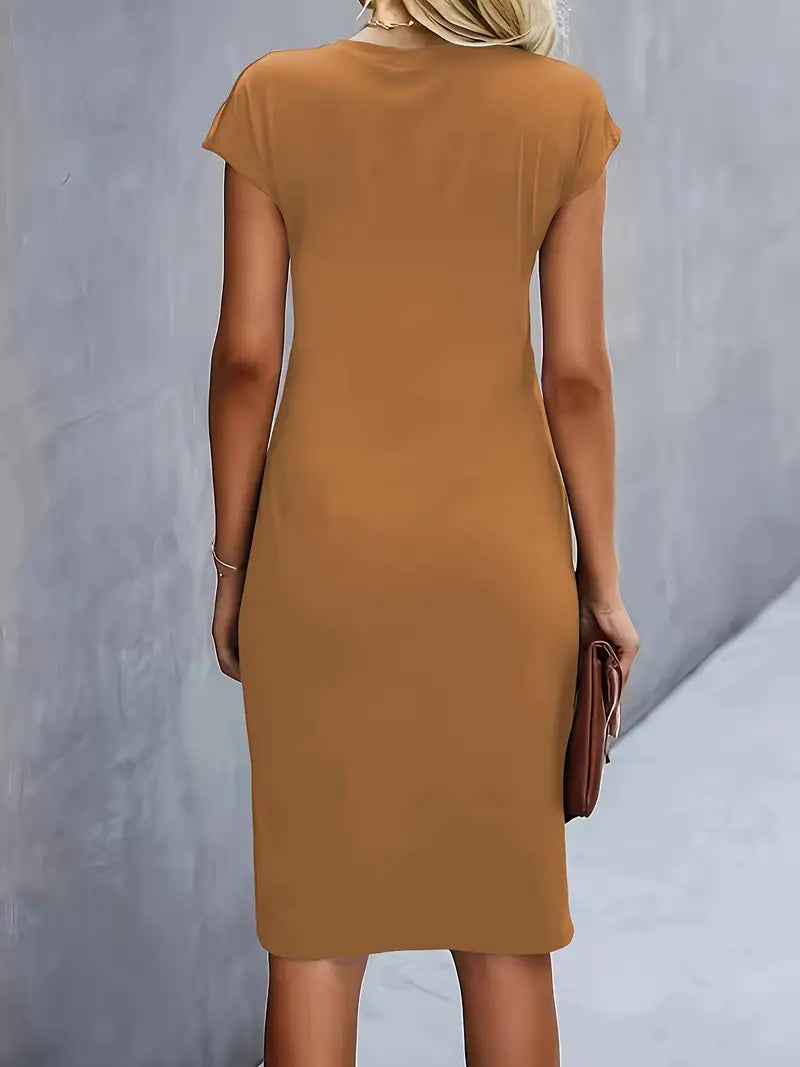 Soft Knit Round Neck Dress