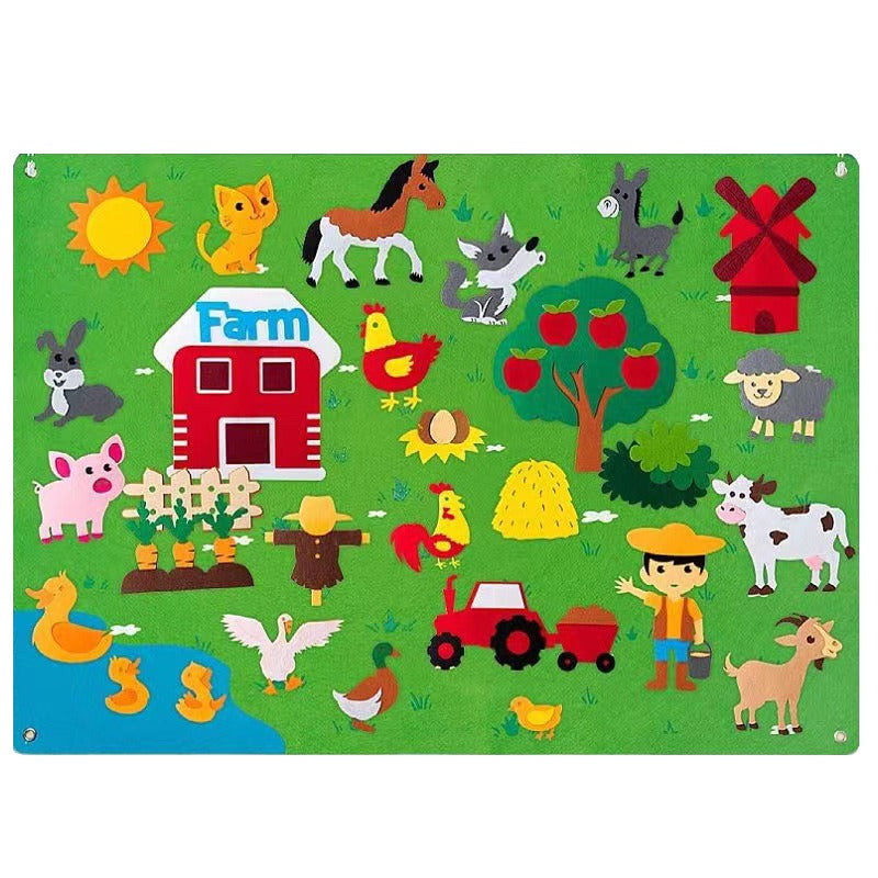 Felt story board with felt animal pieces – view 5