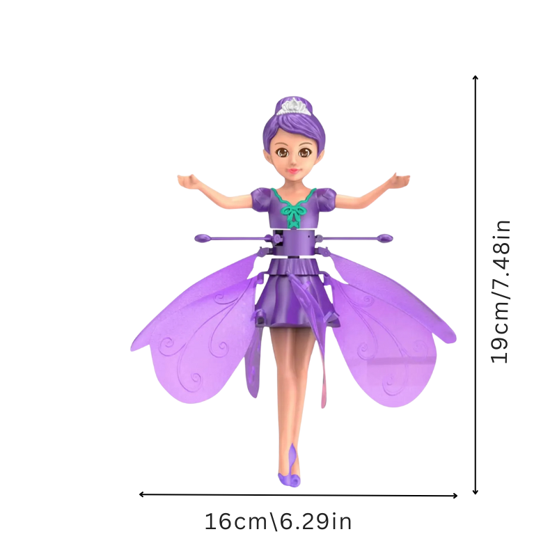 Flying fairy toy glowing in a child's hand – view 2