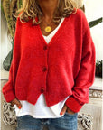 Comfortable Relaxed Fit Knit Cardigan