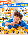Magnetic tiles set built into a toy vehicle – view 3
