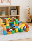 DIY flexible race track set for kids with car