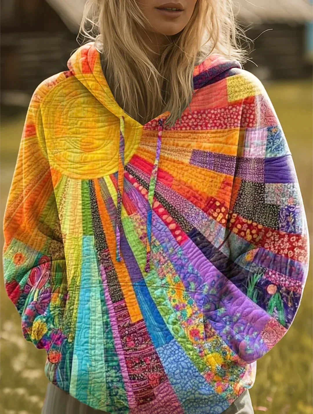 Maverick Hoodie | Vibrant Patchwork, Lightweight Fabric 0