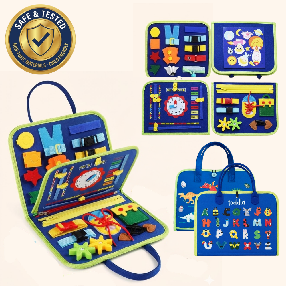Montessori toddler busy board