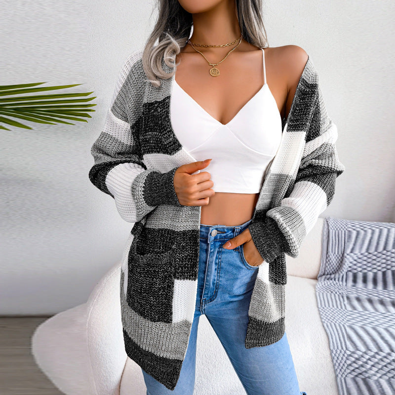 Women Casual Lantern Sleeves Cardigan