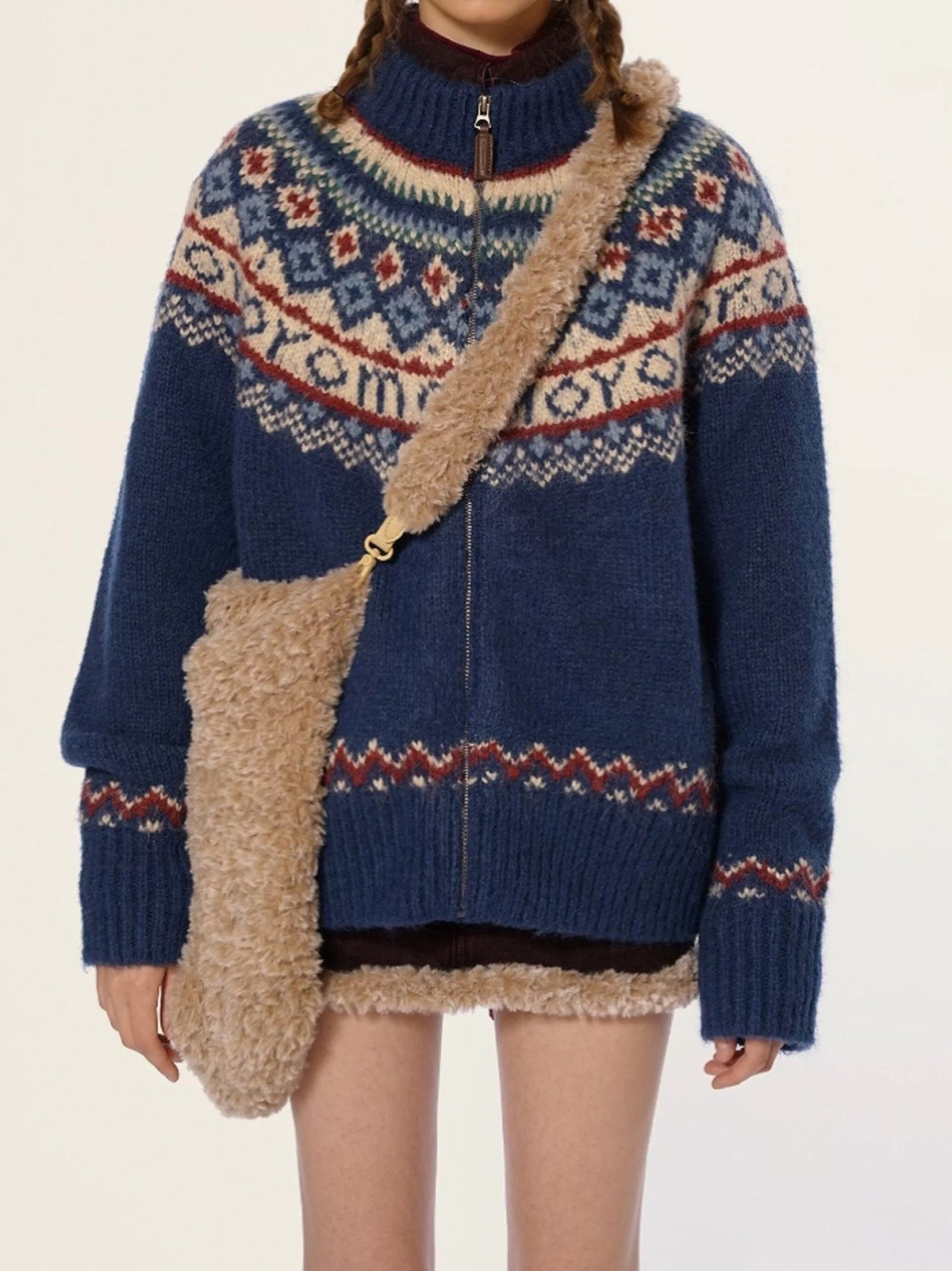 Women's High Collar Knit Sweater
