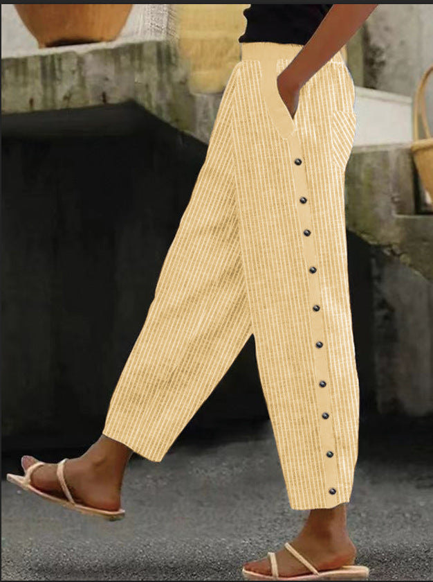 Fashion Stripe Crop Pants