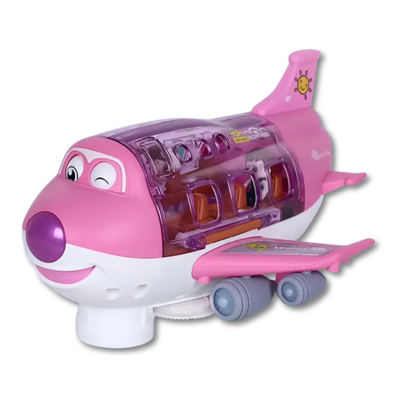 Musical spinning light up toy airplane – view 4