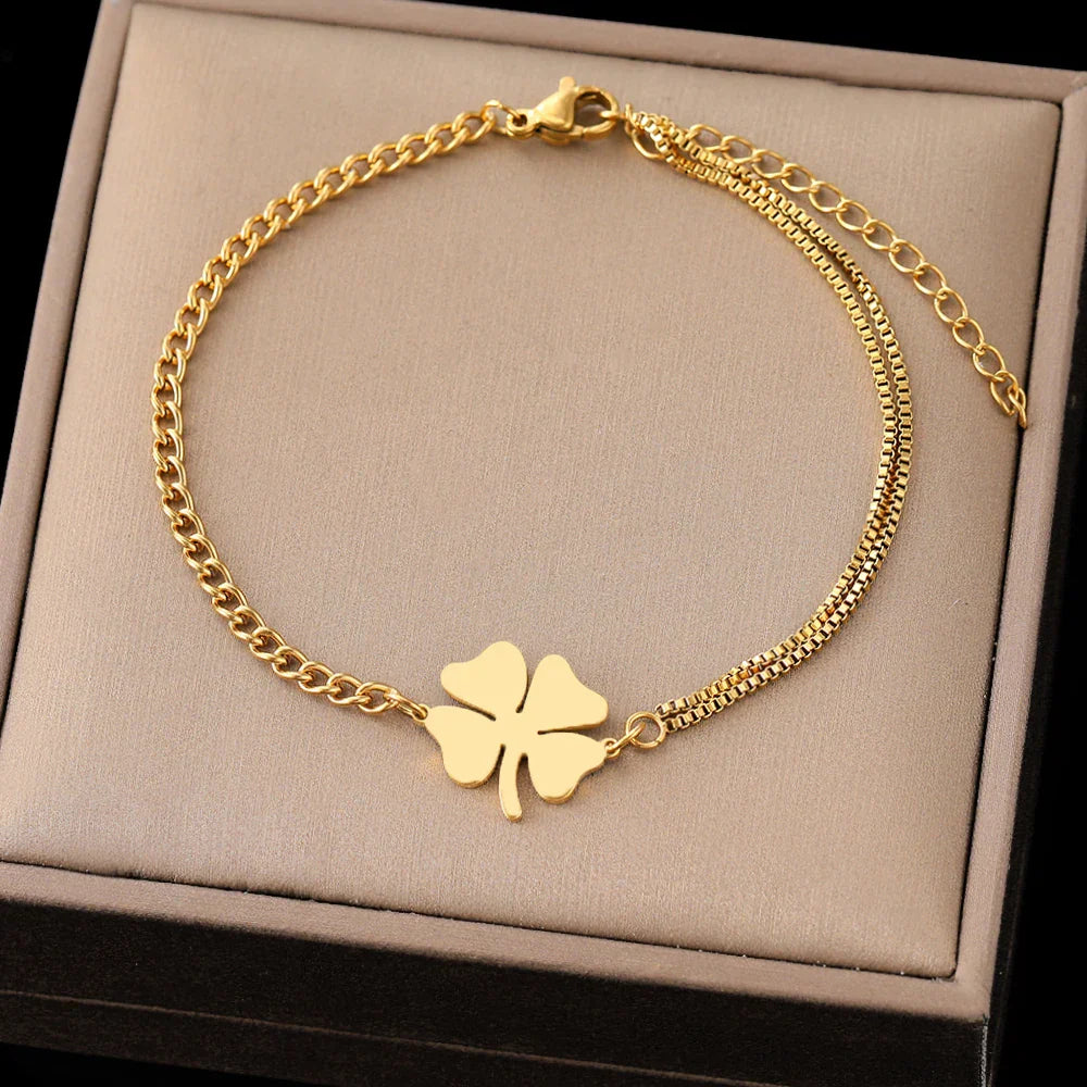 Premium Clover Bracelet with Meaningful Flair