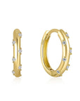 Dainty Huggie Hoops with Modern Charm