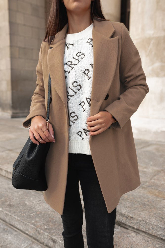 Women's Stylish Wool Blend Coat