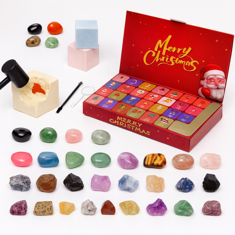 Crystal advent calendar for kids with gems – view 2