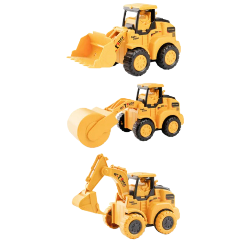 Construction vehicle toys excavator and loader set – view 3