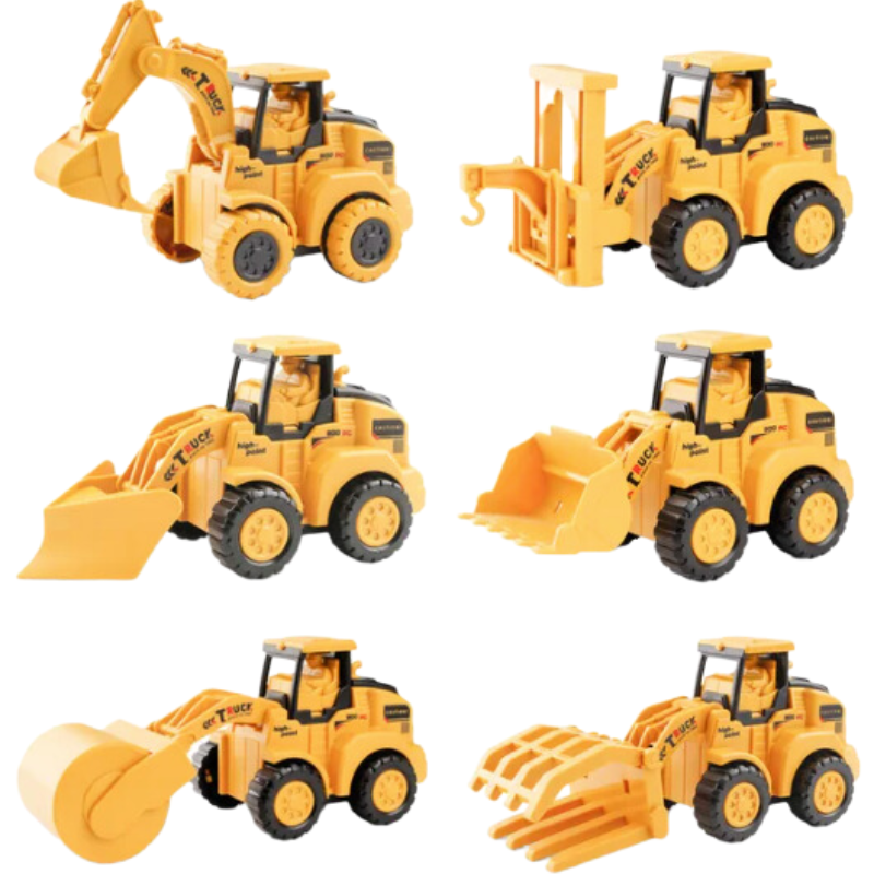 Construction vehicle toys excavator and loader set – view 4