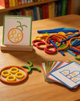 Montessori wooden counting sticks and rings set – view 4