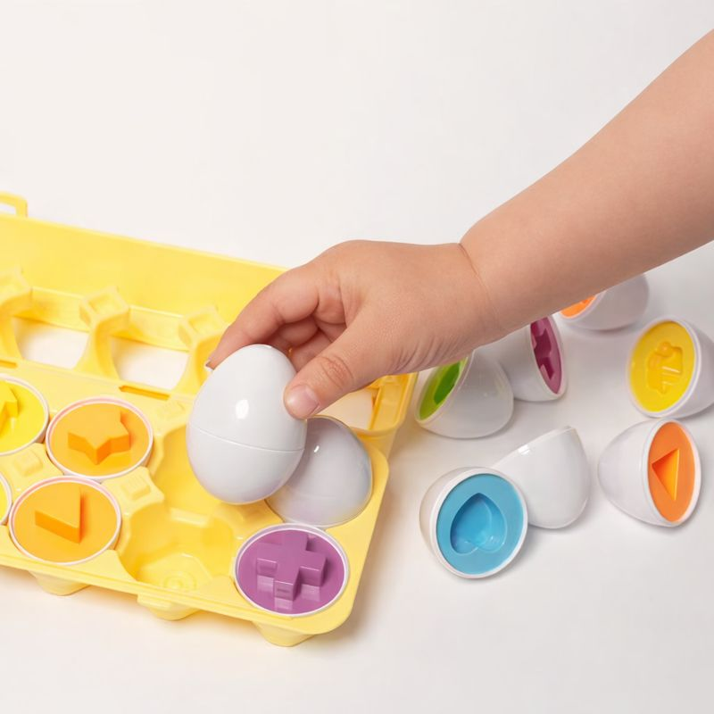 Montessori geometric shape matching eggs – view 4