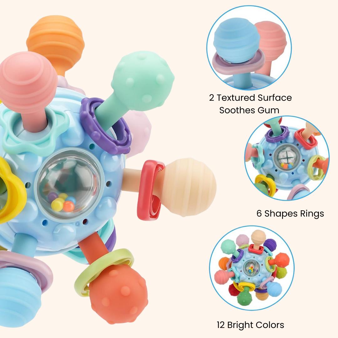 Sensory teething ball toy for babies – view 3