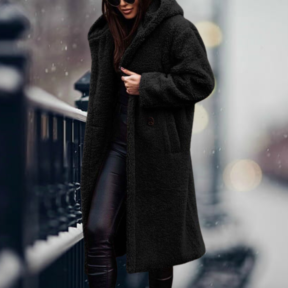 Long Winter Coat with Hood for Women