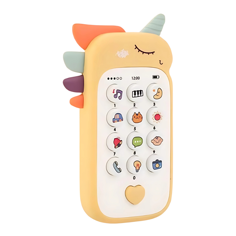 Baby toy phone with silicone teething ears – view 3