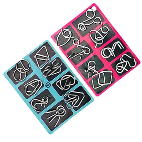 Metal wire brain teaser puzzles set – view 7