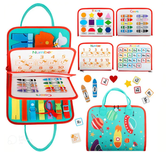 Portable felt busy board for toddlers