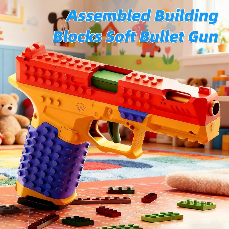 DIY building block toy blaster with foam darts – view 7