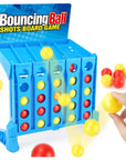 Bouncing ball board game with colorful balls