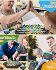 Triangle chain strategy board game with rubber bands – view 7