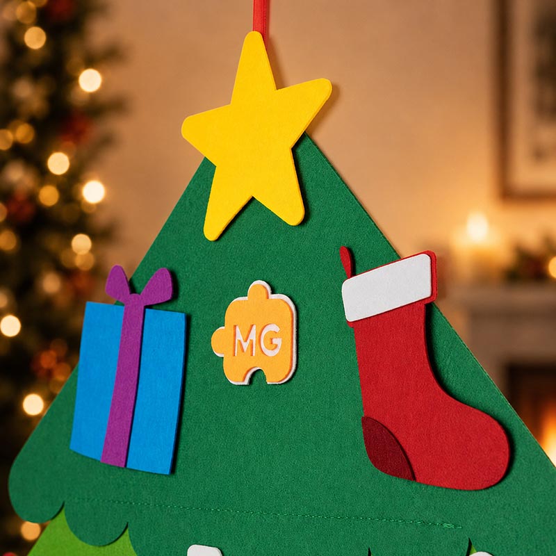 Felt Christmas tree for toddlers with ornaments – view 6