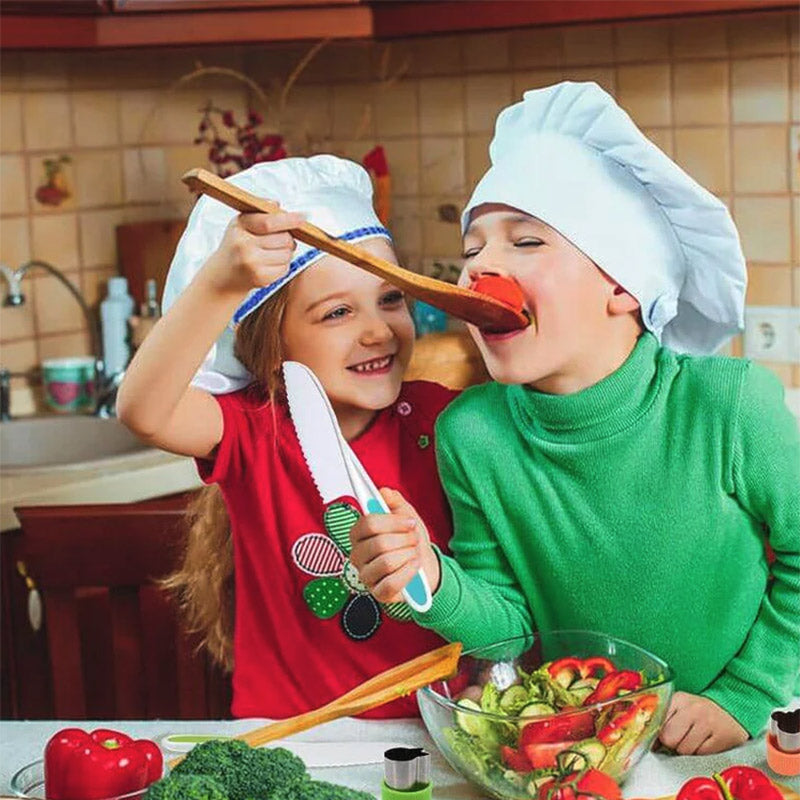 Kids cooking set with kid-safe knives and cutting board – view 3