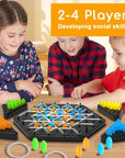 Triangle chain strategy board game with rubber bands – view 5