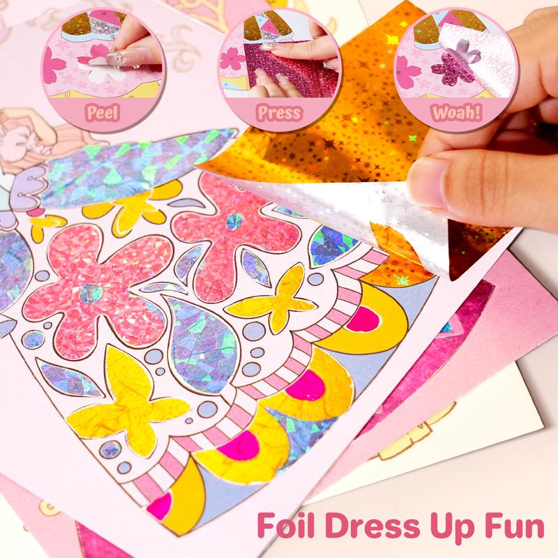 Princess sticker book with paper makeup and gems – view 5