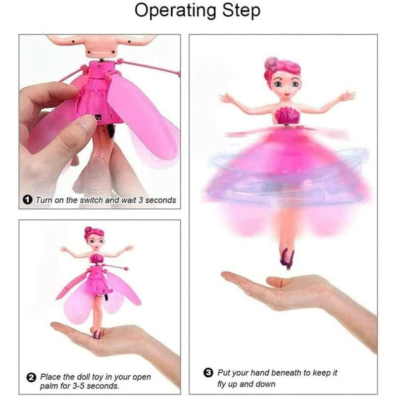 Hand controlled flying fairy toy glowing – view 7