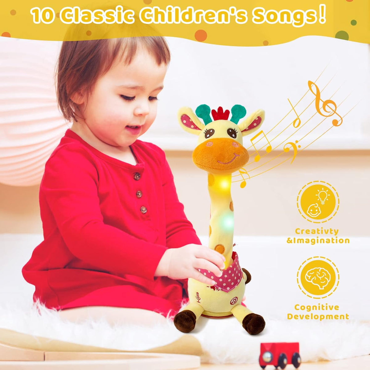 Singing dancing giraffe interactive plush toy – view 3