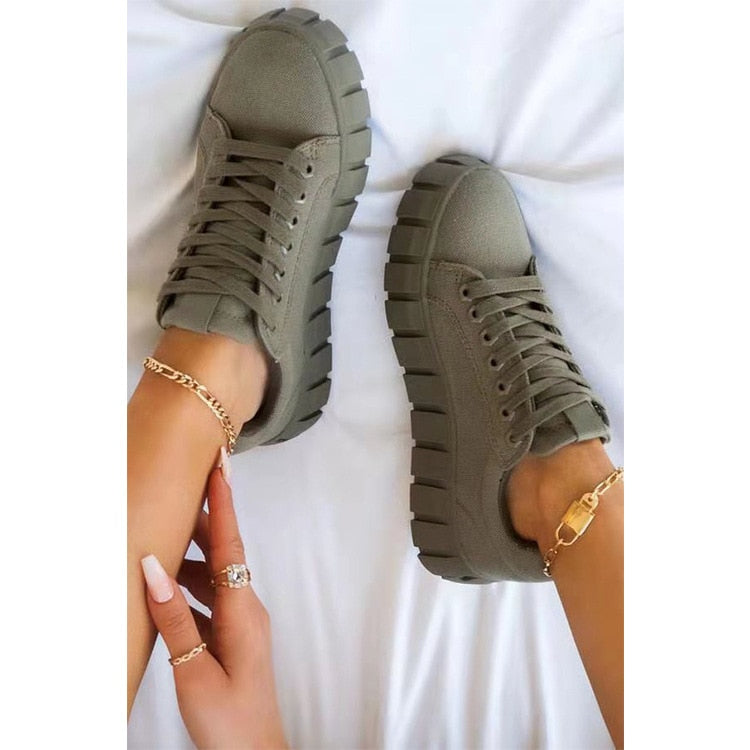 Stylish Plain Colored Women's Sneakers