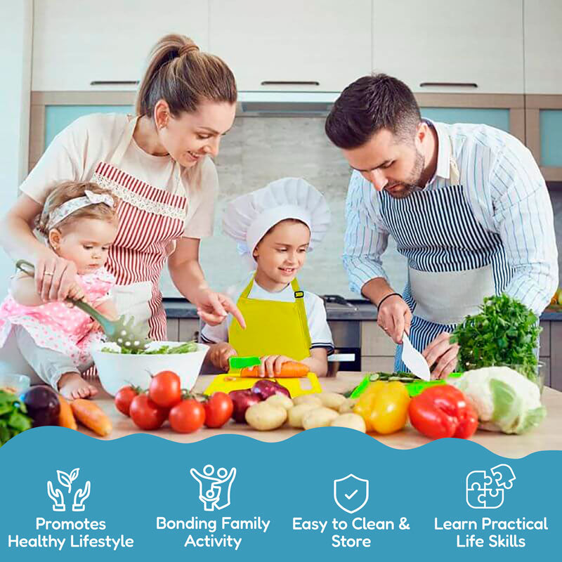 Kids cooking set with kid-safe knives and cutting board – view 7