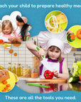 Kids cooking set with kid-safe knives and cutting board – view 4