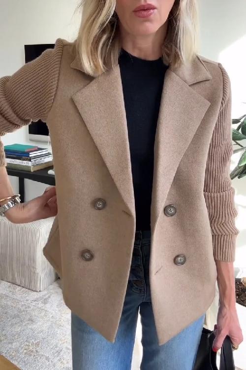 Chic Knit Sleeve Blazer