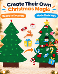 Felt Christmas tree for kids with felt ornaments – view 2