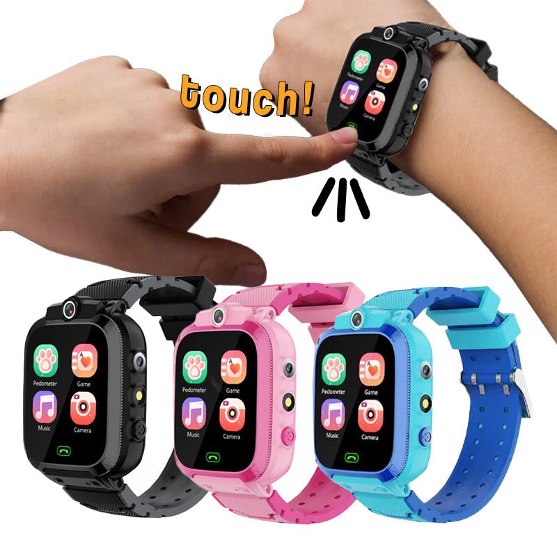 Kids smart watch with colorful silicone strap