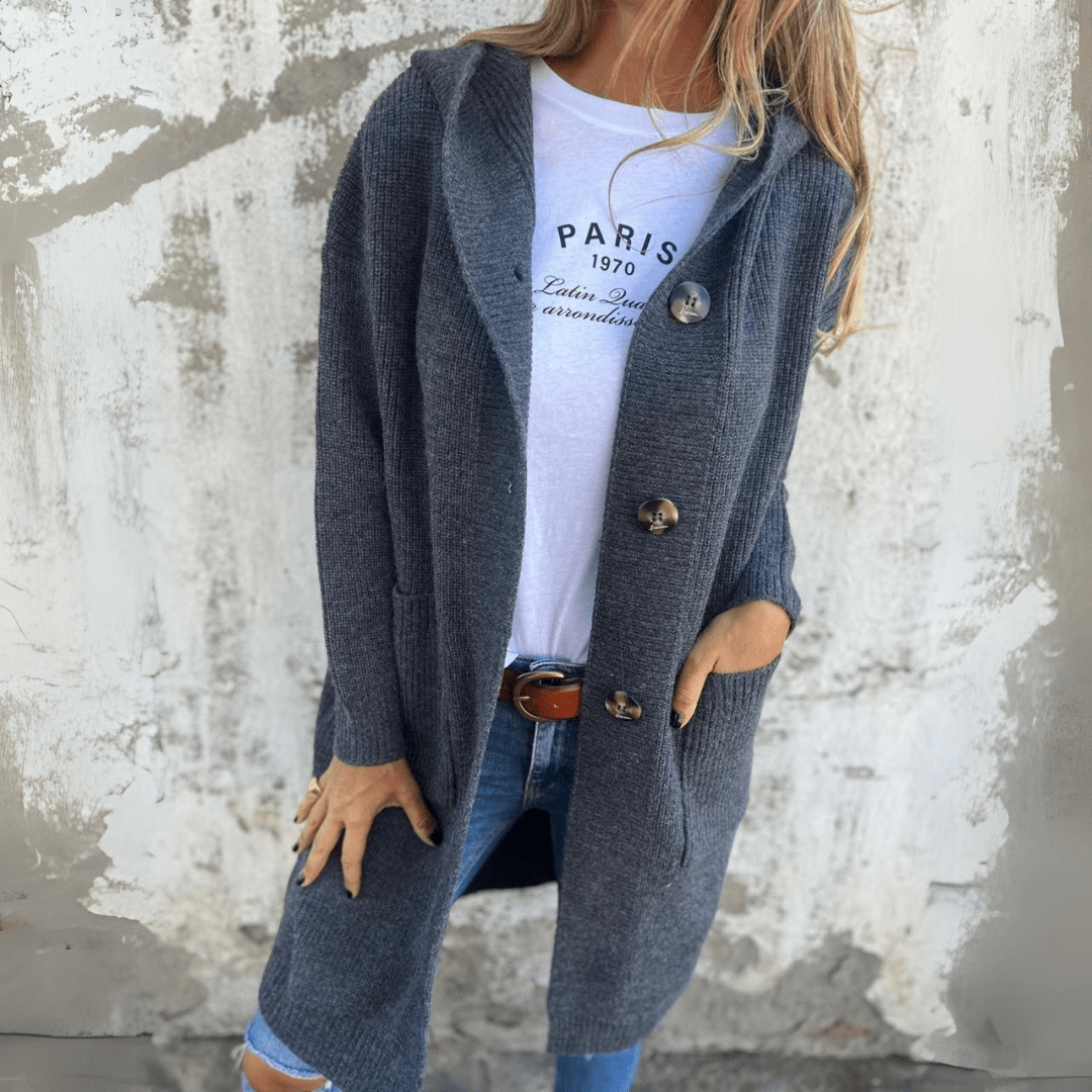 Chic Long Open Front Cardigan