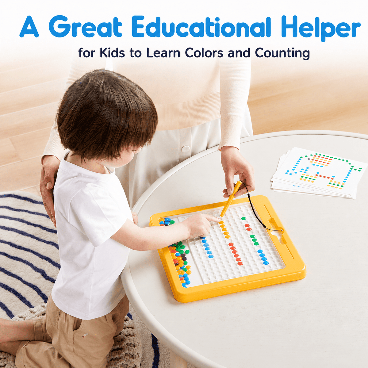 Magnetic dot art drawing board with pen – view 4