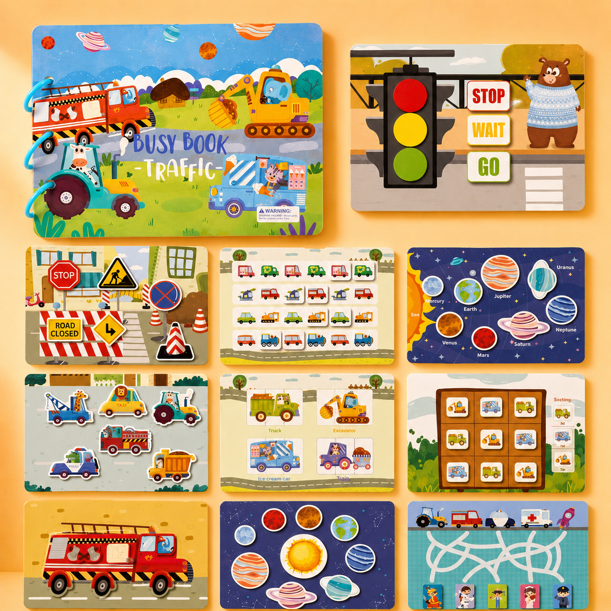 Montessori sensory quiet book with activities – view 6