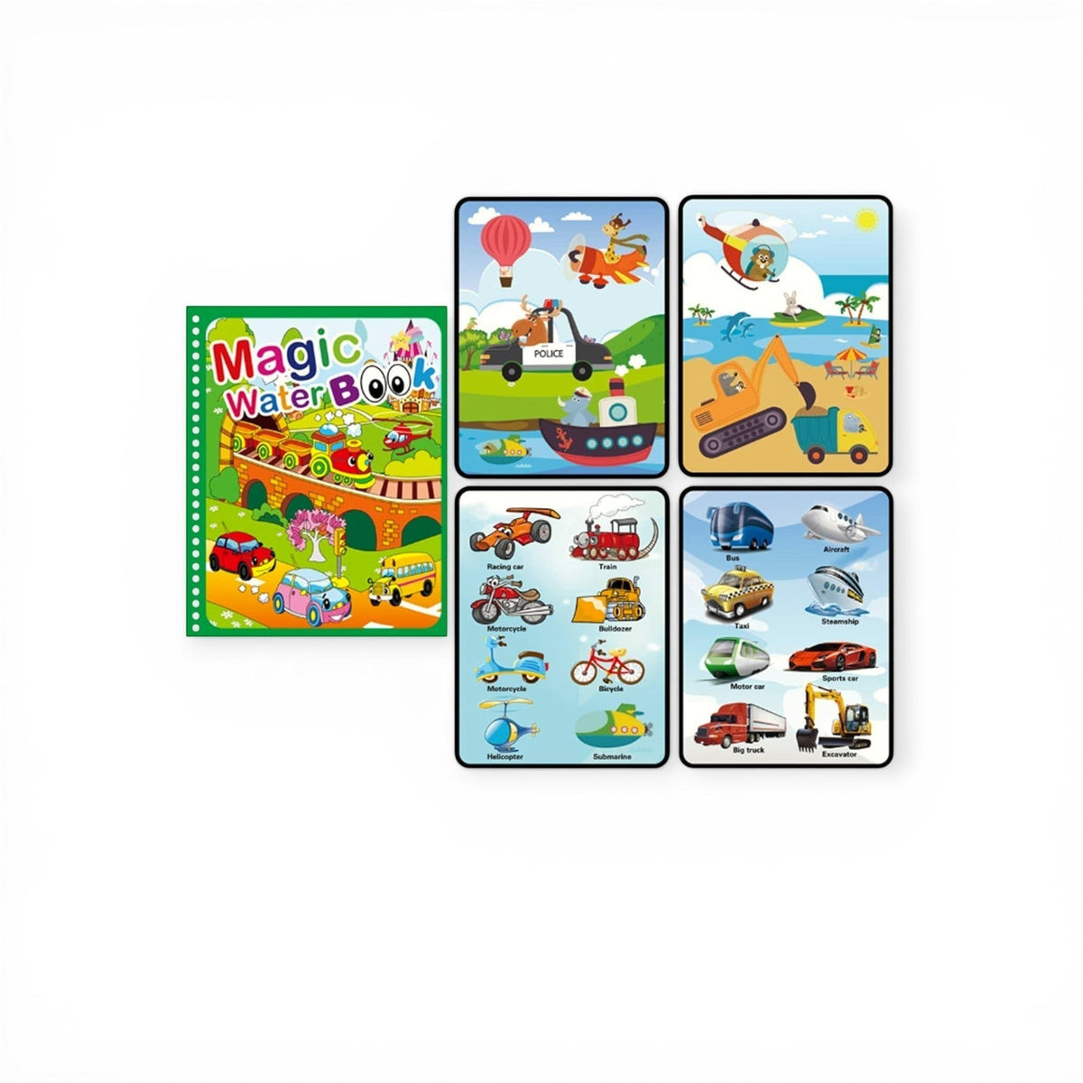 Water coloring book with pen revealing colors – view 2