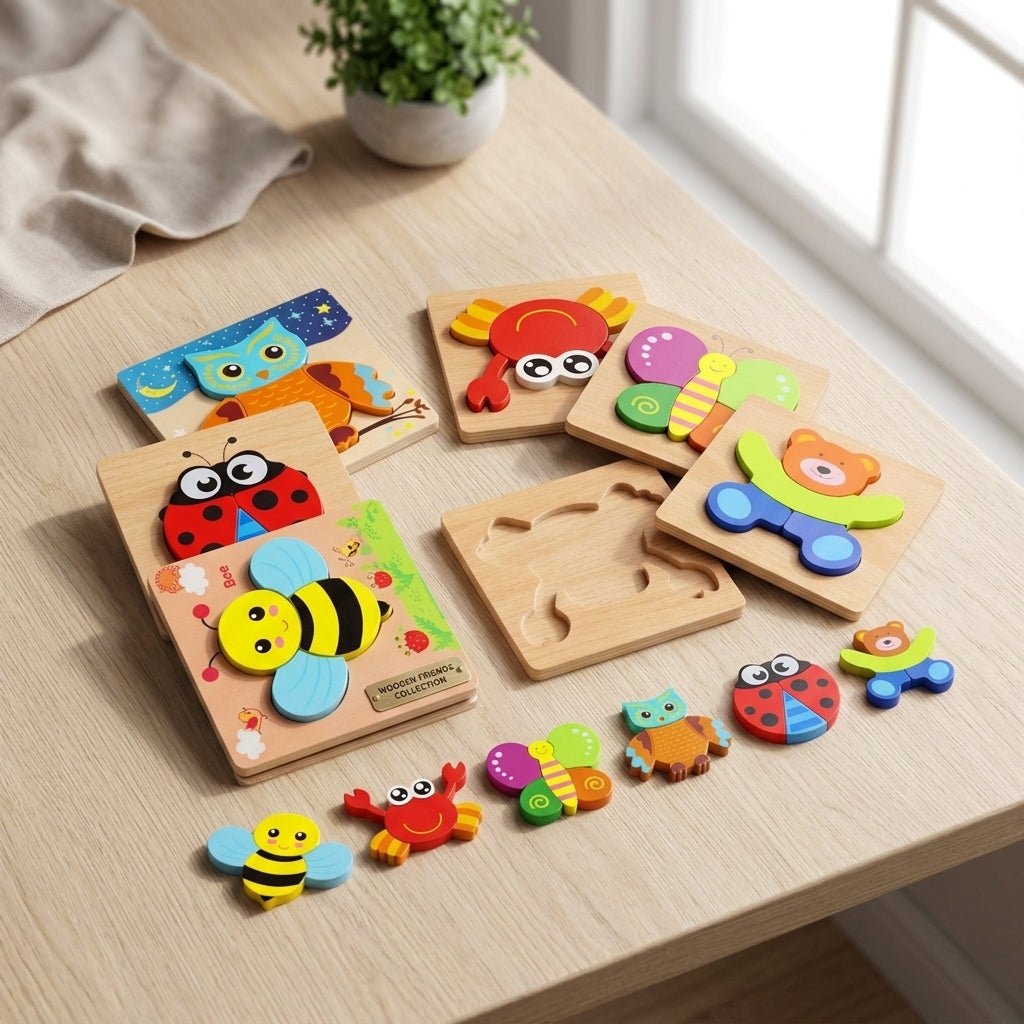 Wooden animal puzzles for toddlers – view 2