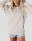 Textured Pullover Sweater with Pockets
