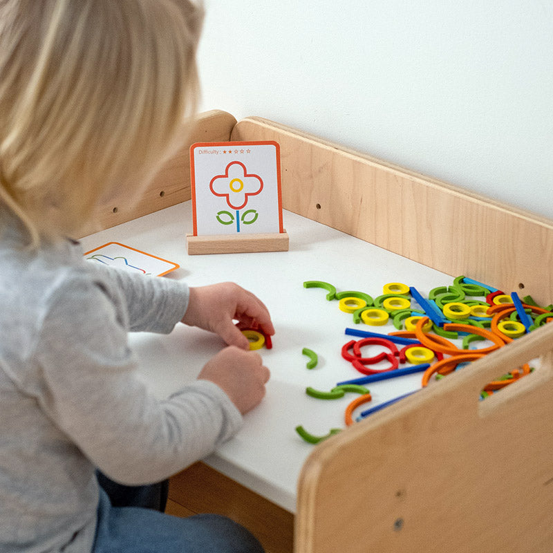 Montessori wooden counting sticks and rings set – view 9